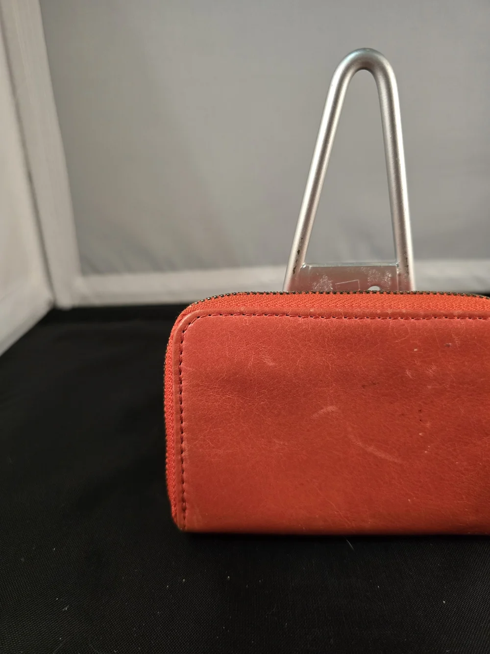 Tory Burch Orange Zip Card Case Keyring